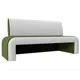Диван кухонный прямой Лига Диванов Кармен 200x88x60 см микровельвет цвет белый/зеленый