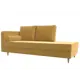 Кушетка Лига Диванов Прайм 110144L 212x87x81 см микровельвет цвет желтый