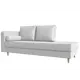 Кушетка Лига Диванов Прайм 100892L 212x87x81 см экокожа цвет белый
