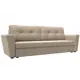 Прямой диван Лига диванов Амстердам Лайт 234x91x77 см велюр цвет бежевый