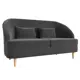 Диван-кушетка Лига Диванов Атико 146x83x67 см велюр цвет серый