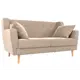 Прямой диван Лига диванов Брайтон 139x85x80 см велюр цвет бежевый