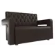 Диван прямой Лига Диванов Рамос 140x88x75 см экокожа цвет коричневый