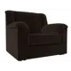 Кресло Лига Диванов Карелия 105x88x90 см микровельвет цвет темно-коричневый