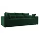 Диван Лига Диванов Майами 114688 250x90x105 см велюр цвет зеленый