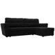 Диван раскладной Лига диванов 112464_спб 235x85x140 см вельвет цвет черный