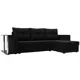 Диван раскладной Лига диванов 112508_спб 241x85x140 см вельвет цвет черный