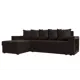 Диван раскладной Лига диванов 114200L_спб 236x85x140 см эко-кожа цвет коричневый