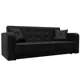 Диван раскладной Лига диванов 211x82x86 см эко-кожа цвет черный