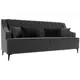 Диван кухонный Лига диванов Марк 228 x 103 x 80 см цвет серый\черный