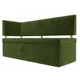 Диван кухонный Лига Диванов Стоун 115937L 182x87x65 см микровельвет цвет зеленый