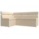 Диван кухонный угловой Лига Диванов Классик 117999L 195x91x122 см экокожа цвет бежевый