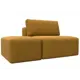 Модуль Лига диванов 129602 100x84x185 см велюр цвет brut 10 желтый