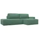 Диван раскладной Лига диванов 124849_спб 280x90x170 см рогожка цвет амур 11 зеленый