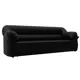 Диван раскладной Лига диванов 230x94x93 см эко-кожа цвет grifon 18 черный