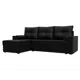 Диван раскладной Лига диванов 114079L_спб 230x87x142 см эко-кожа цвет черный