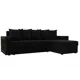 Диван раскладной Лига диванов 114170_спб 236x85x140 см вельвет цвет черный