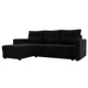 Диван раскладной Лига диванов 117734L_спб 226x85x140 см вельвет цвет черный