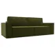 Диван раскладной Лига диванов 245x97x116 см вельвет цвет зеленый