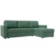 Диван раскладной Лига диванов 121141_спб 227x90x141 см рогожка цвет амур 11 зеленый