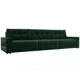 Диван раскладной Лига диванов 331x90x105 см велюр цвет seven 626 зеленый