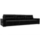 Диван раскладной Лига диванов 331x90x105 см эко-кожа цвет grifon 18 черный