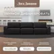 Диван раскладной Лига диванов 338x90x105 см замша цвет joly 08 коричневый