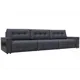 Диван раскладной Лига диванов 331x90x105 см эко-кожа цвет grifon 15 серый