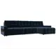 Диван раскладной Лига диванов 331x90x160 см велюр цвет tower 13 синий