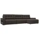 Диван раскладной Лига диванов 331x90x160 см рогожка цвет амур 05 коричневый
