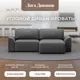 Диван раскладной Лига диванов 242x90x160 см замша цвет joly 13 серый