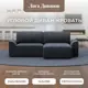 Диван раскладной Лига диванов 242x90x160 см шенилл цвет rimini 14 темно-серый