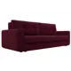 Диван раскладной Лига диванов 240x93x105 см вельвет цвет бордовый