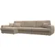 Диван раскладной Лига диванов 129297L_спб 336x92x162 см велюр цвет seven 729 бежевый