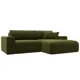 Диван раскладной Лига диванов 121368_спб 248x84x162 см вельвет цвет зеленый