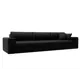 Диван раскладной Лига диванов 346x84x111 см эко-кожа цвет grifon 18 черный