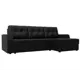 Диван раскладной Лига диванов 28404_спб 247x92x150 см эко-кожа цвет черный