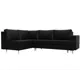 Диван раскладной Лига диванов 100857L_спб 267x92x188 см эко-кожа цвет черный
