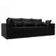 Диван раскладной Лига диванов 250x96x106 см эко-кожа цвет черный