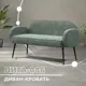 Диван прямой Лига диванов Лига-086 131096_спб 133x73x60 см велюр цвет brut 08 зеленый