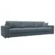 Диван раскладной Лига диванов Лига-055 НПБ Лонг 345x108x92 см велюр цвет ness 12 серый