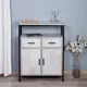 Комод Letta Frame 70x91x30 см 2 ящика ЛДСП цвет цемент светлый вельвет