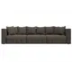 Диван раскладной Лига диванов 322x90x104 см велюр цвет ness 07 коричневый