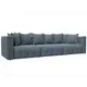Диван раскладной Лига диванов 322x90x104 см велюр цвет ness 12 серый