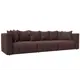 Диван раскладной Лига диванов 322x90x104 см замша цвет joly 09 бордовый