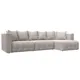 Диван раскладной Лига диванов 322x90x160 см замша цвет joly 05 бежевый
