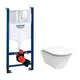 Комплект инсталляции Grohe Rapid SL с клавишей - цвет хром и унитаз Kerama Marazzi Plaza Modern Торнадо микролифт белый глянцевый