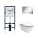 Комплект инсталляции Am.pm I012709.0251 PrimeFit с клавишей PrimeFit S хроми унитаз Kerama Marazzi Plaza Modern Торнадо микролифт белый