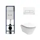 Комплект инсталляции Am.pm I012709.0301 ErgoFit с клавишей ErgoFit M белый и унитаз Kerama Marazzi Plaza Modern Торнадо микролифт белый