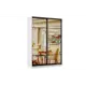 Шкаф-купе Хочу домой Классика Лайт 02 (11.11) с 2 дверями 220x120х60 см 7 полок ЛДСП цвет белый/профиль черный муар